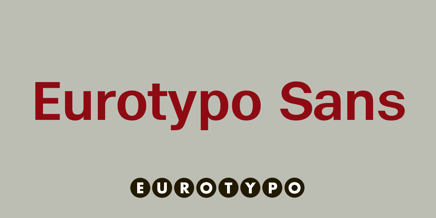 Eurotypo Sans Font preview